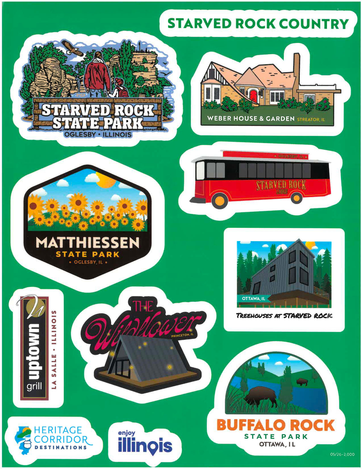 Starved Rock Country Sticker Sheet