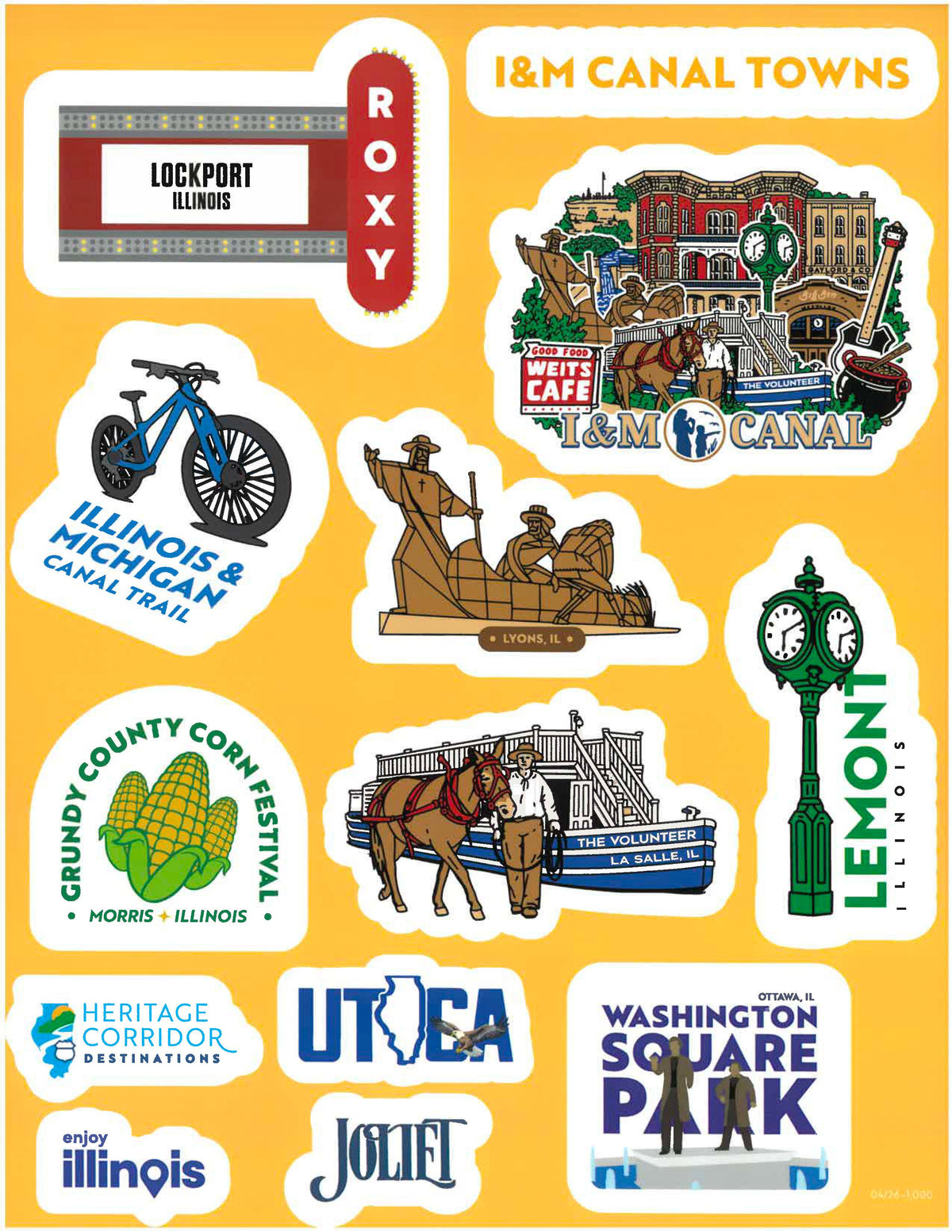 I&M Canal Town Sticker Sheet